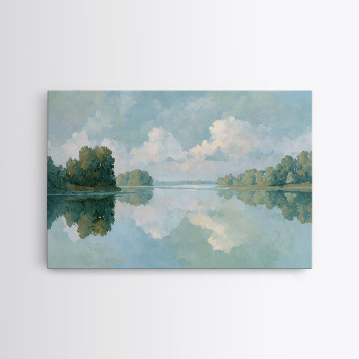Sunlit Lake with Calming Reflections Canvas Print, Dental Office Art, Office Wall Art, Office Decor, Calm, Medical Decor, DOA-3x2-43