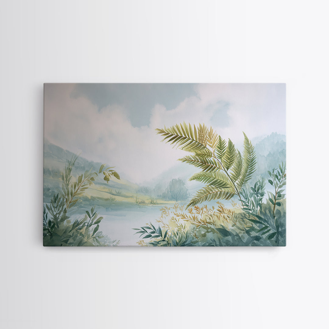 Botanical Fern Study Framed Canvas Print, Dental Office Art, Medical Decor, Office Decor, Fine Art, Calm, Home Decor, DOA-3x2-47