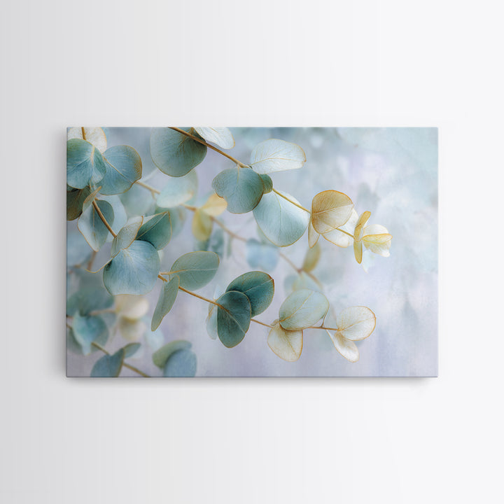 Soft Botanical Eucalyptus Print for Clean Atmosphere Canvas Print, Dental Office Art, Dental Gift, Office Decor, Calm, DOA-3x2-55