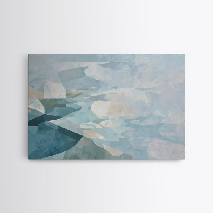 Clean Geometric Art Framed Canvas Print, Dental Office Art, Motivational Poster, Office Decor, Abstract Art, Calm, DOA-3x2-60