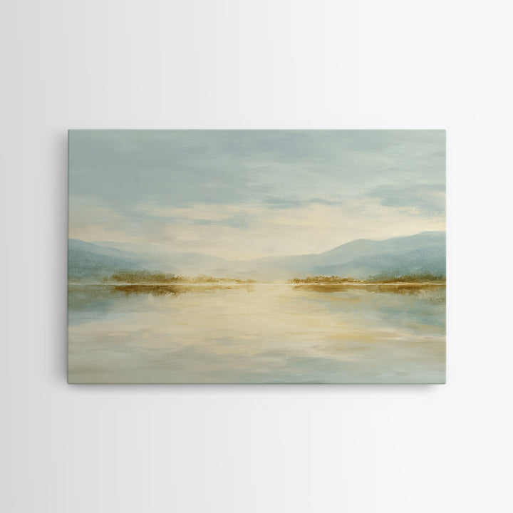 Sunlit Lake with Calming Reflections Canvas Print, Dental Office Art, Medical Office Decor, Office Decor, Fine Art, Calm, DOA-3x2-67