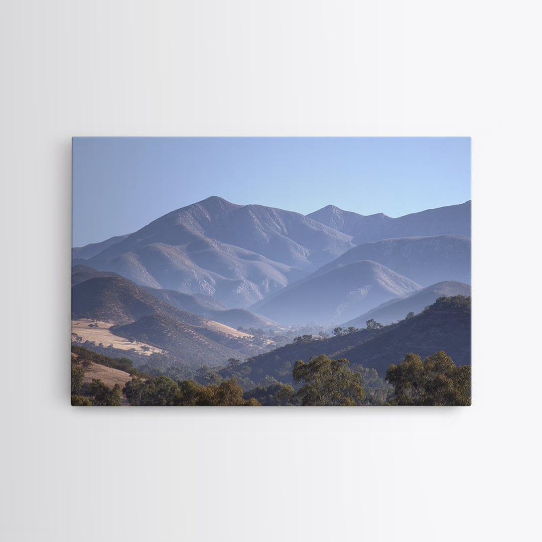 Gentle Mountain Landscape Framed Canvas Print, Dental Office Art, Dental Hygiene, Office Decor, Watercolor Art, Calm, DOA-3x2-80