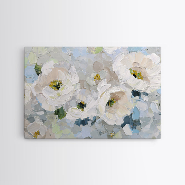 Sterile Modern Floral Painting Framed Canvas Print, Dental Office Art, Motivational Poster, Office Decor, Fine Art, Calm, DOA-3x2-87