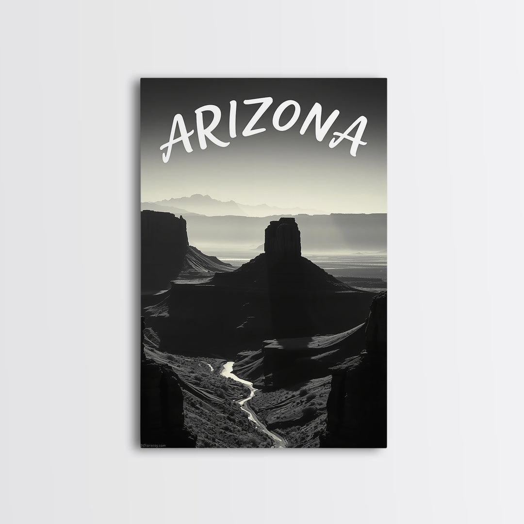 Arizona Travel Poster, Canvas Print, Night Street Poster Art, Arizona Wall Art, Travel Poster Set, Gift For Travelers, Vintage City Poster