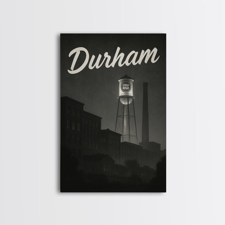 Durham Travel Poster, Canvas Print, Black And White Travel Art, Durham Poster Print, City Art Print, Living Room Wall Art, Poster Print