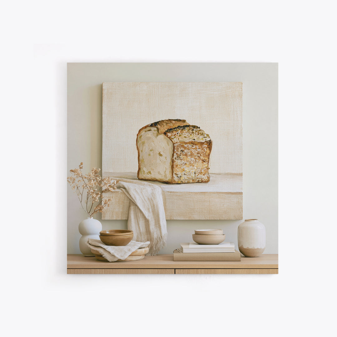 French Bistro Food Illustration Without Text Canvas Print, Dining Room Art, Abstract Wall Art, Dining Room Decor, Dining, DRA-1x1-10