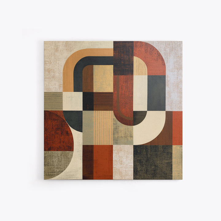 Abstract Composition in Appetite Friendly Warm Tones Canvas Print, Dining Room Art, Dining Room Wall Art, Dining Room Decor, DRA-1x1-100