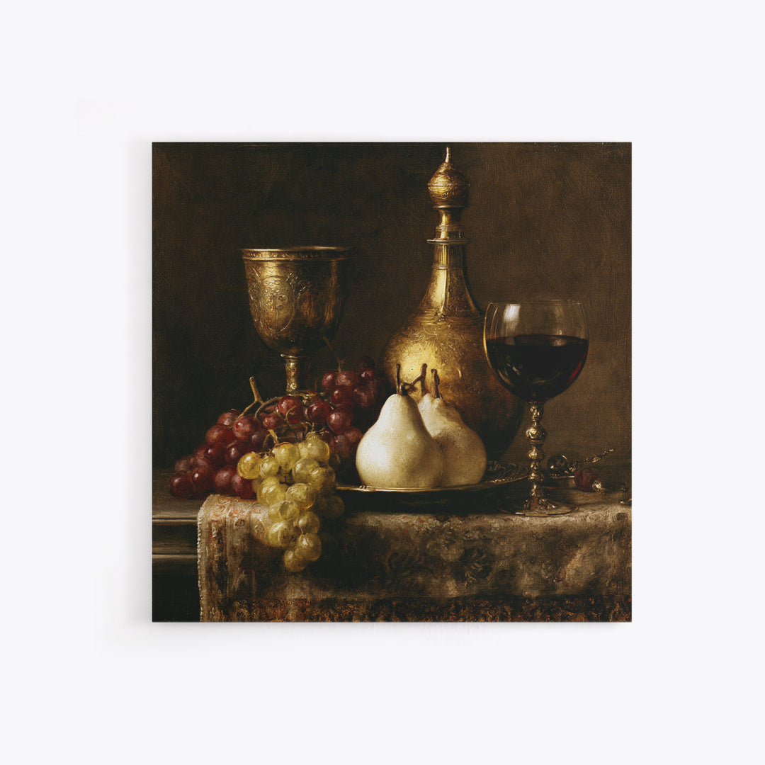 Classical Fruit Still Life Canvas Print, Dining Room Art, Kitchen Prints, Dining Room Decor, Fine Art, Dining, Art Print, DRA-1x1-25