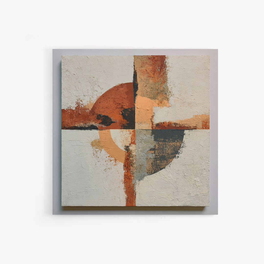 Abstract Composition in Appetite Friendly Warm Tones Canvas Print, Dining Room Art, Abstract Art, Dining Room Decor, Dining, DRA-1x1-28