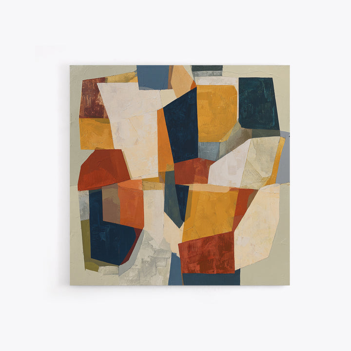 Abstract Composition in Appetite Friendly Warm Tones Canvas Print, Dining Room Art, Dining Room Decor, Abstract Art, Dining, DRA-1x1-4