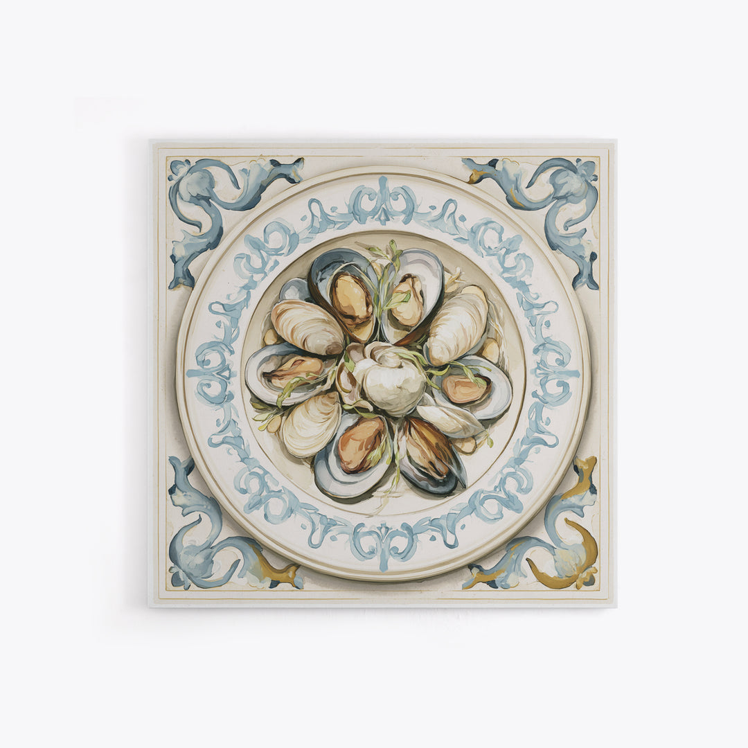 French Bistro Food Illustration Without Text Canvas Print, Dining Room Art, Set of 3 Prints, Dining Room Decor, Dining, DRA-1x1-58