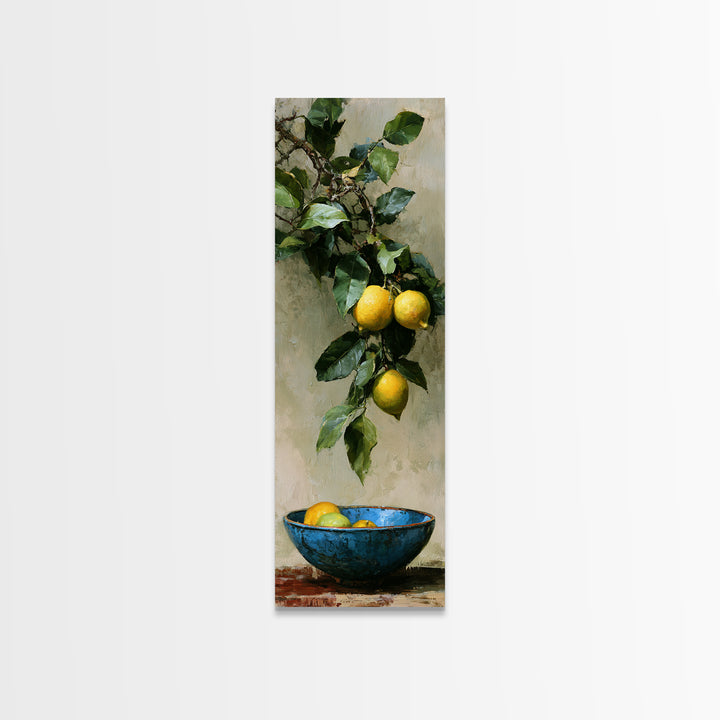 Italian Lemon Branch Canvas Print, Dining Room Art, Modern Decor, Dining Room Decor, Fine Art, Dining, Home Decor, Fall Decor, DRA-1x3-17