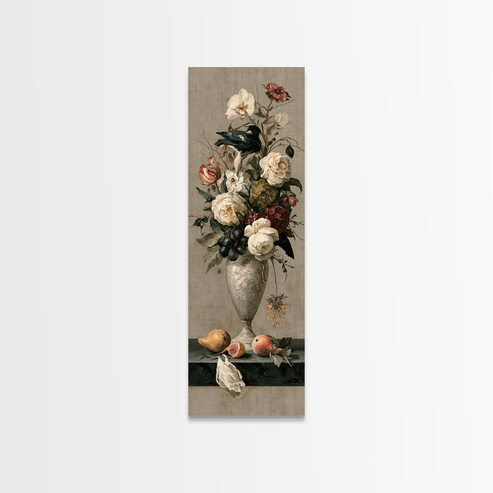 Classic Dutch Feast Arrangement Framed Canvas Print, Dining Room Art, Canvas Wall Art, Dining Room Decor, Fine Art, Dining, DRA-1x3-79