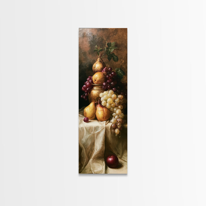 Classical Fruit Still Life Canvas Print, Dining Room Art, Art Print, Dining Room Decor, Fine Art, Dining, Abstract Art, DRA-1x3-85