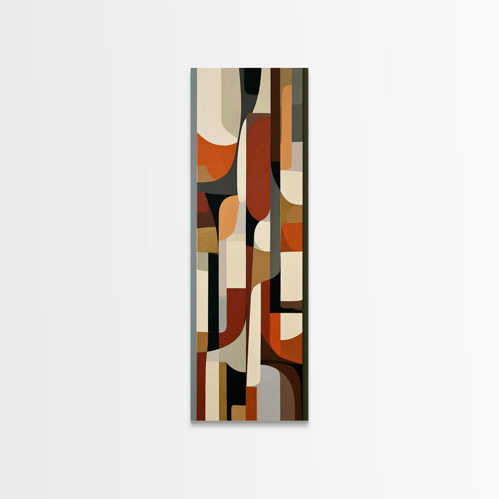 Abstract Composition in Appetite Friendly Warm Tones Canvas Print, Dining Room Art, Abstract Art, Dining Room Decor, Dining, DRA-1x3-88