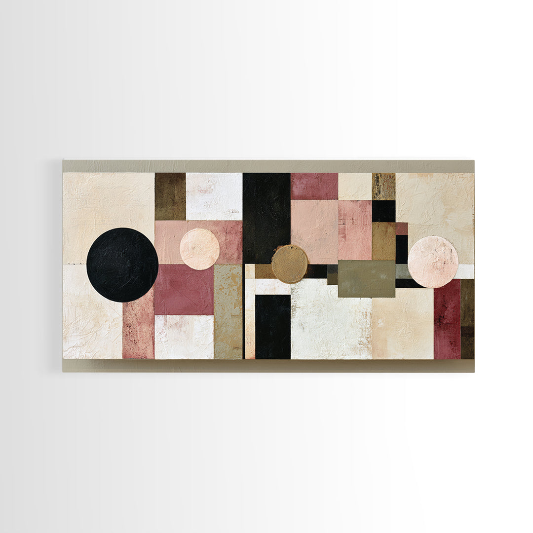 Abstract Composition in Appetite Friendly Warm Tones Canvas Print, Dining Room Art, Dining Room Decor, Dining, DRA-2x1-24