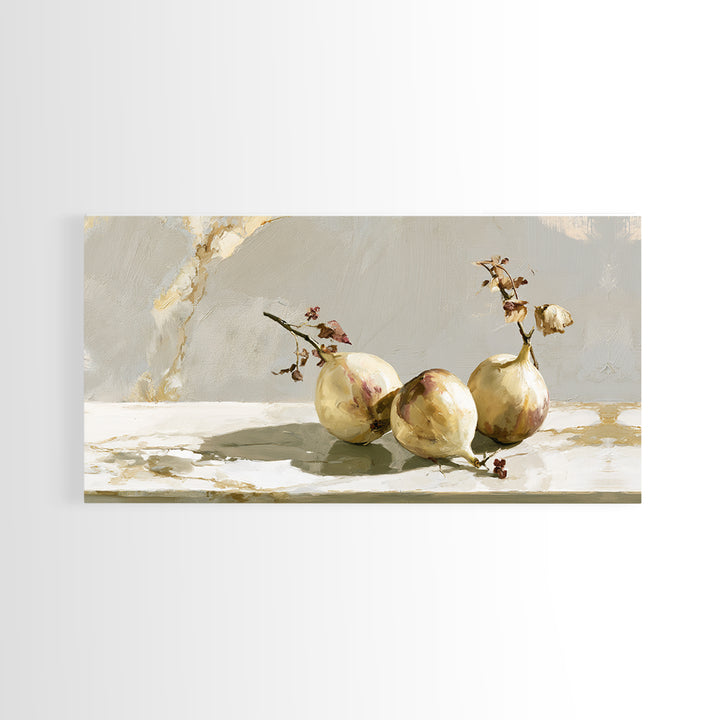 Figs on Marble Framed Canvas Print, Dining Room Art, Fall Decor, Dining Room Decor, Dining, Kitchen Art, Living Room Decor, DRA-2x1-43