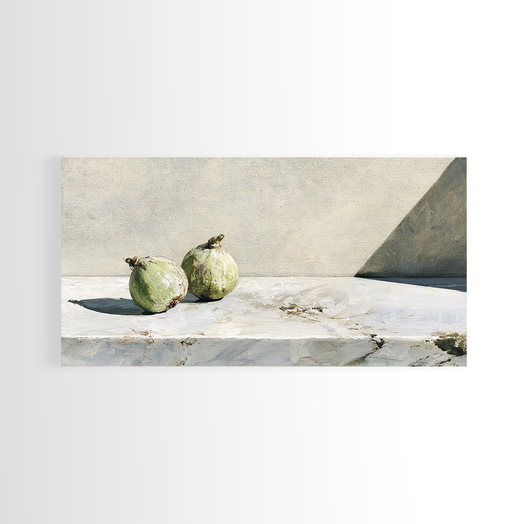 Figs on Marble Framed Canvas Print, Dining Room Art, Print, Dining Room Decor, Dining, Living Room Decor, Abstract Wall Art, DRA-2x1-91
