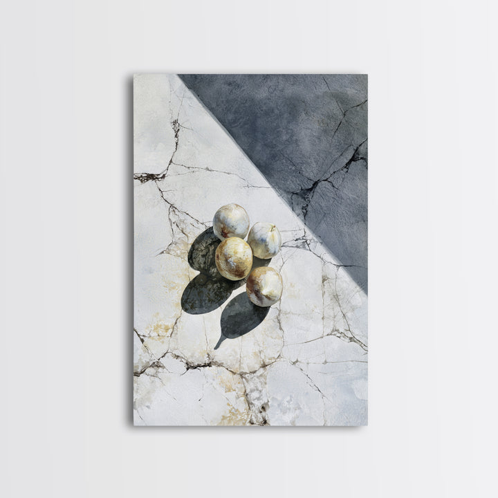 Figs on Marble Framed Canvas Print, Dining Room Art, Dining Room Wall Art, Dining Room Decor, Fine Art, Dining, DRA-2x3-55