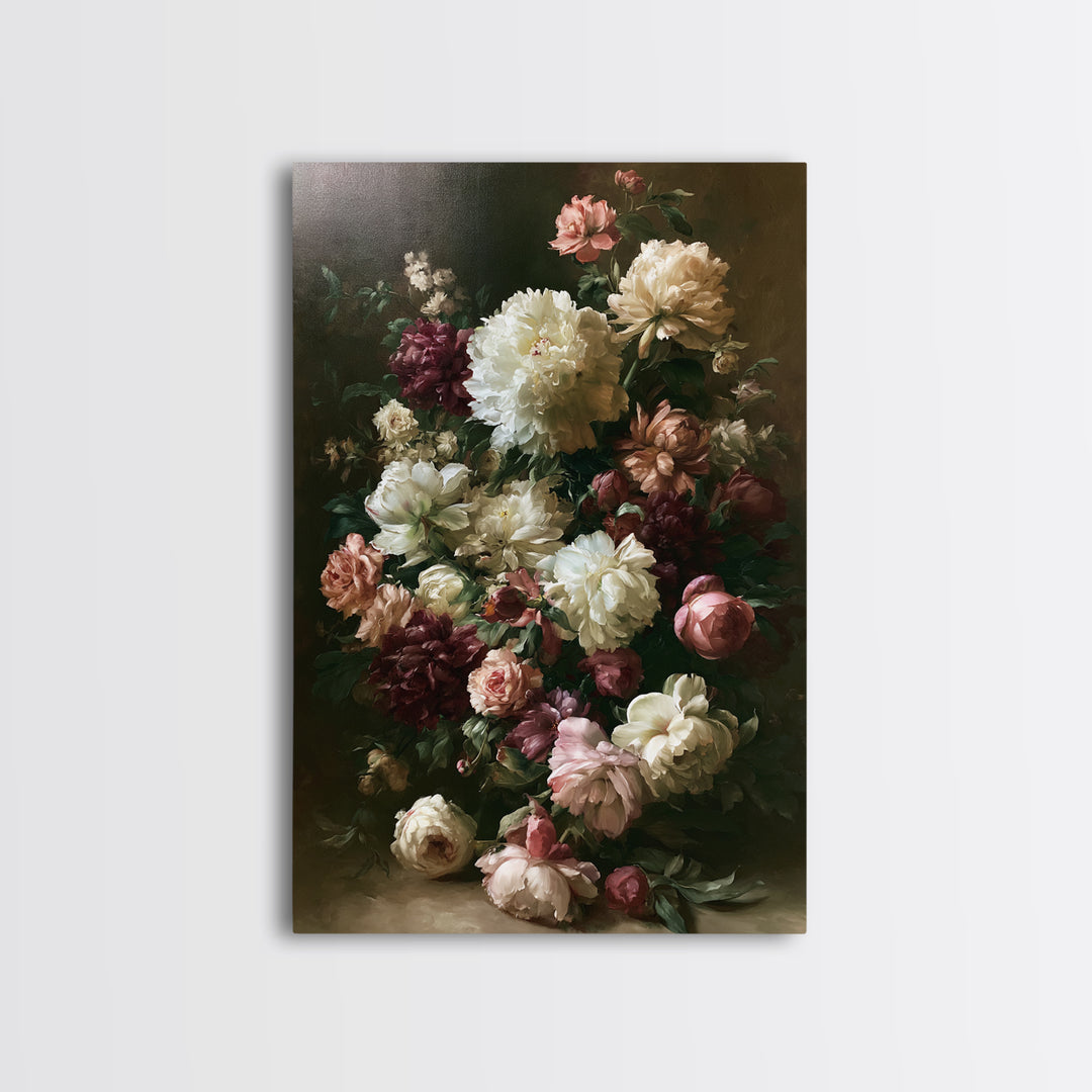 Large Floral Centerpiece Canvas Print, Dining Room Art, Contemporary Art, Dining Room Decor, Fine Art, Dining, Digital Print, DRA-2x3-58