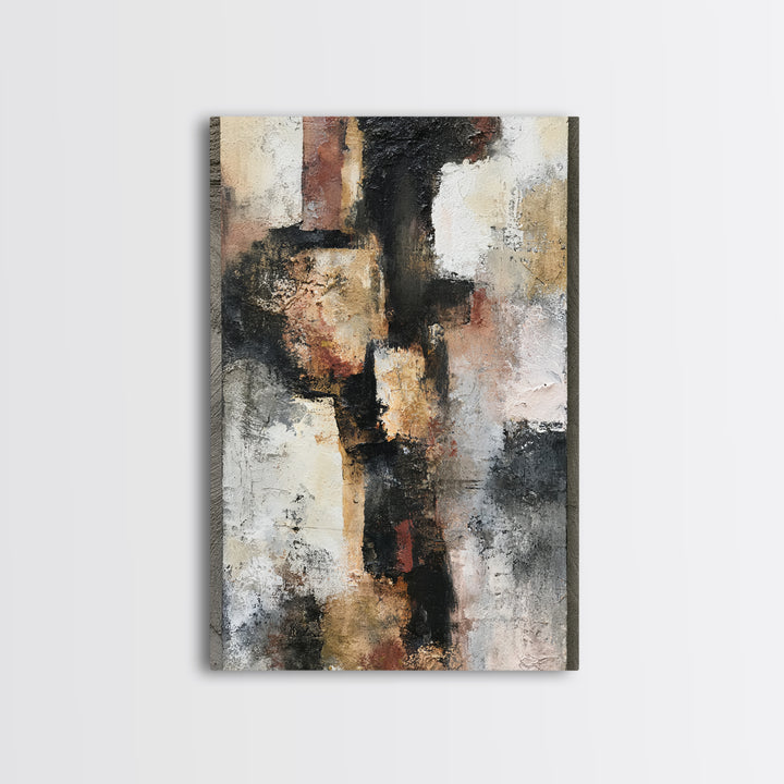 Abstract Composition in Appetite Friendly Warm Tones Canvas Print, Dining Room Art, Statement Artwork, Dining Room Decor, DRA-2x3-60