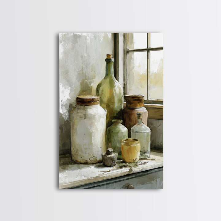 Sunlit Farmhouse Table Objects Without Room View Canvas Print, Dining Room Art, Printable Wall Art, Dining Room Decor, Dining, DRA-2x3-73