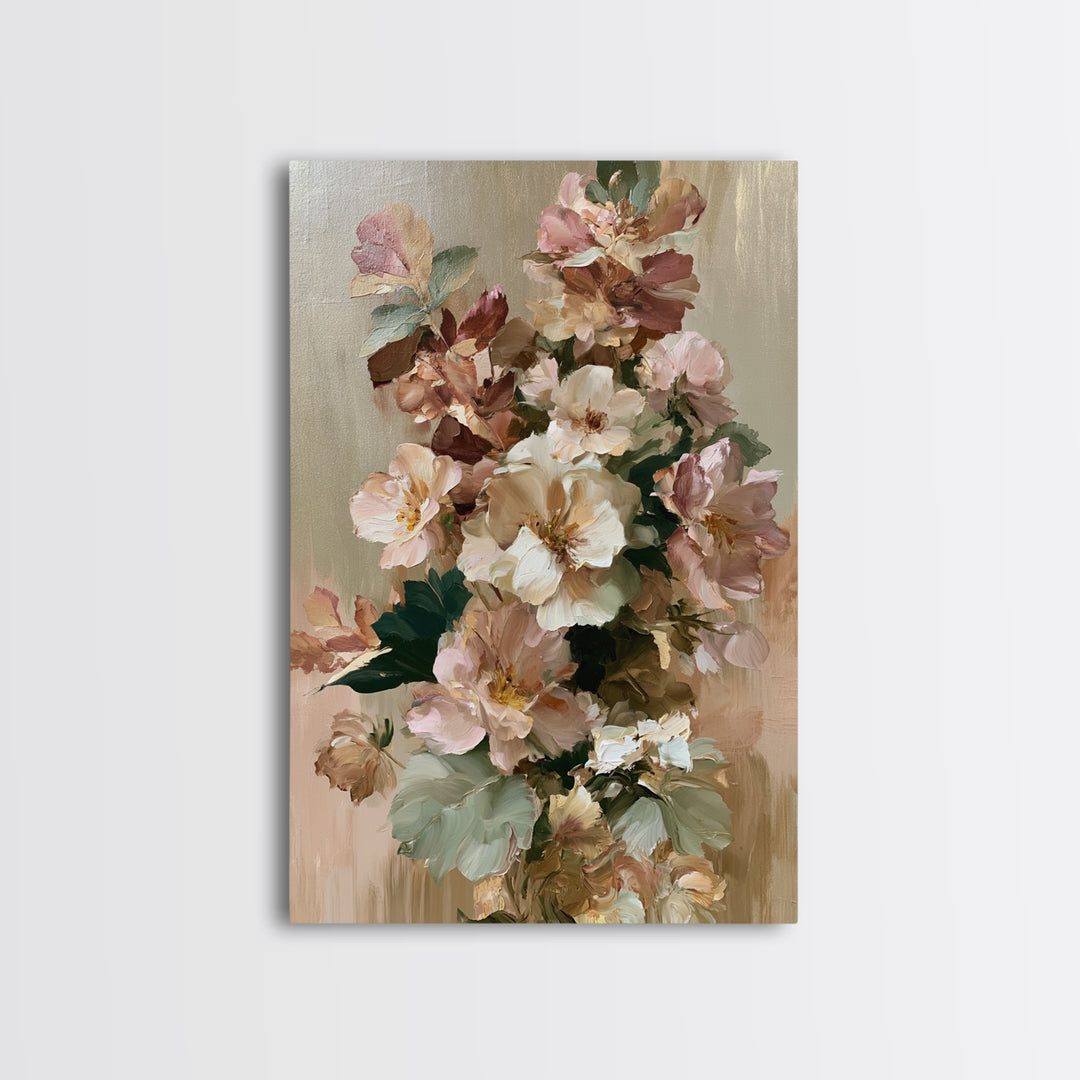 Large Floral Centerpiece Canvas Print, Dining Room Art, Contemporary Art, Dining Room Decor, Fine Art, Dining, Digital Print, DRA-2x3-82