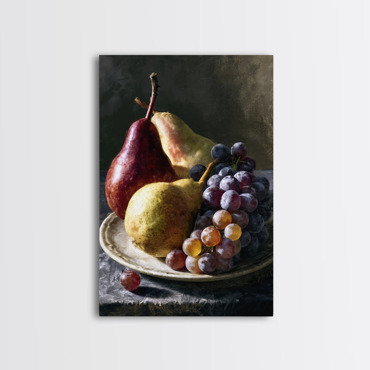Classical Fruit Still Life Canvas Print, Dining Room Art, Art Print, Dining Room Decor, Fine Art, Dining, Abstract Art, DRA-2x3-9
