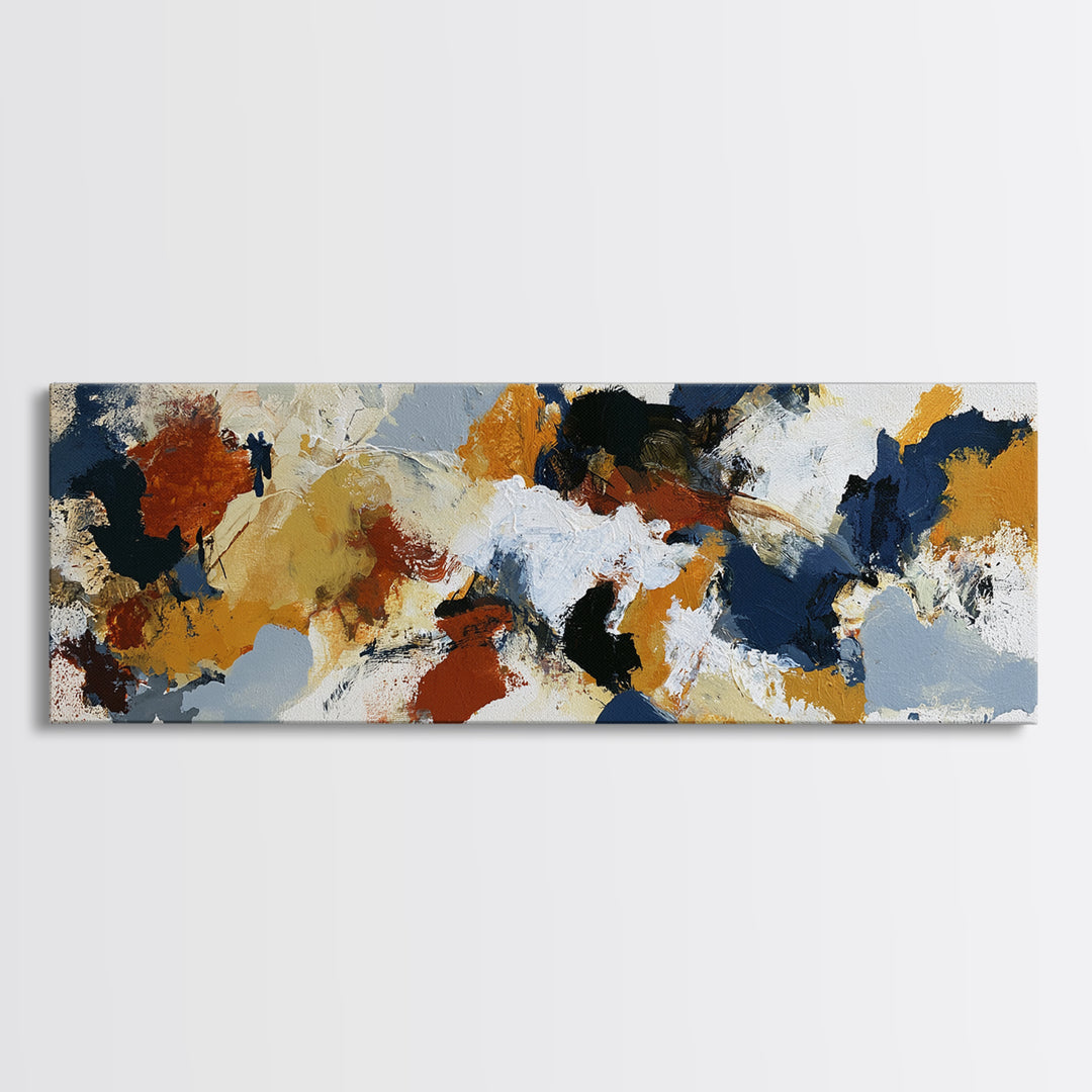 Abstract Composition in Appetite Friendly Warm Tones Canvas Print, Dining Room Art, Coastal Wall Art, Dining Room Decor, Dining, DRA-3x1-20