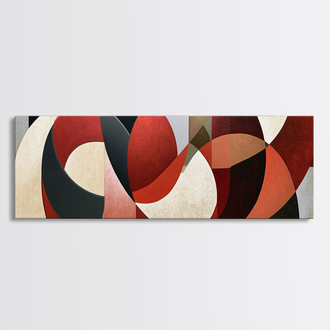 Abstract Red Wine Swirl Canvas Print, Dining Room Art, Fall Decor, Dining Room Decor, Dining, Kitchen Art, Living Room Decor, DRA-3x1-34