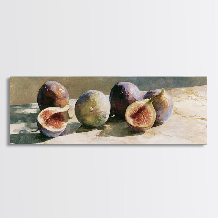 Figs on Marble Canvas Print, Dining Room Art, Gallery Decor, Dining Room Decor, Fine Art, Dining, Minimalist Decor, DRA-3x1-39