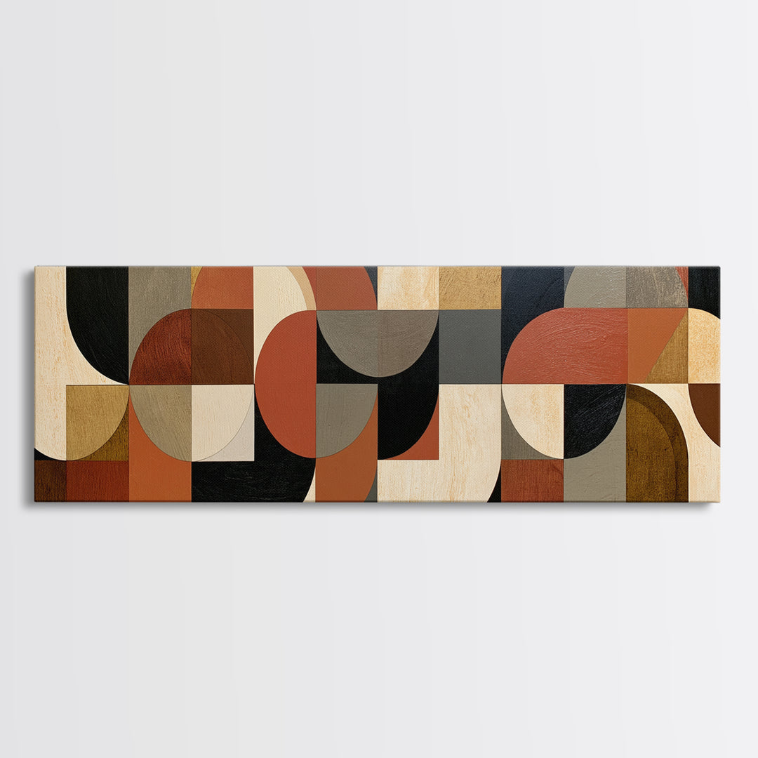 Abstract Composition in Appetite Friendly Warm Tones Canvas Print, Dining Room Art, Gallery Decor, Dining Room Decor, Dining, DRA-3x1-44