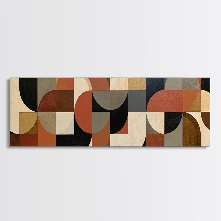 Abstract Composition in Appetite Friendly Warm Tones Canvas Print, Dining Room Art, Gallery Decor, Dining Room Decor, Dining, DRA-3x1-44