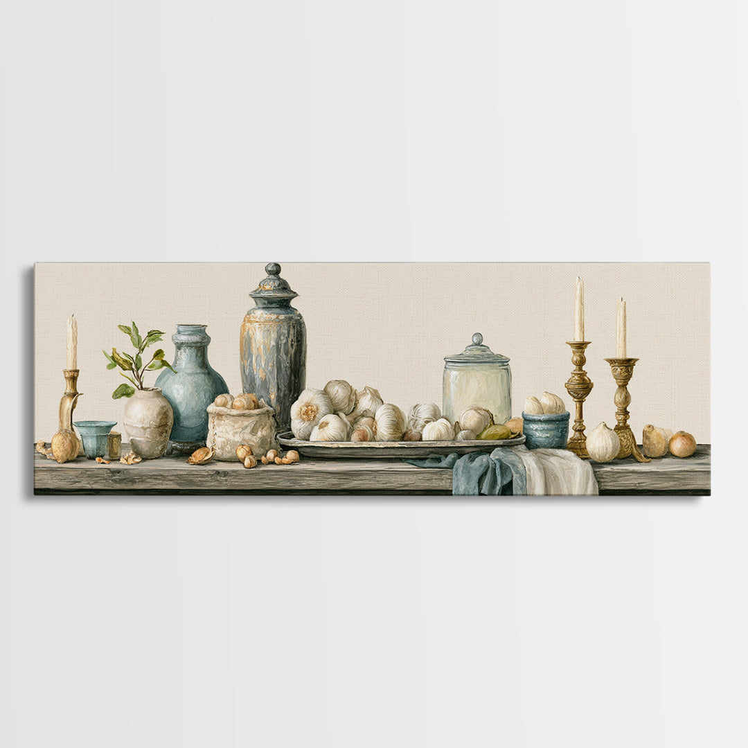 Classic Dutch Feast Arrangement Canvas Print, Dining Room Art, Fall Decor, Dining Room Decor, Fine Art, Dining, Kitchen Art, DRA-3x1-83