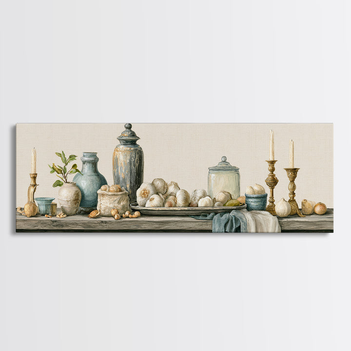 Classic Dutch Feast Arrangement Canvas Print, Dining Room Art, Fall Decor, Dining Room Decor, Fine Art, Dining, Kitchen Art, DRA-3x1-83