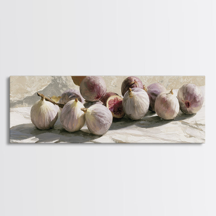 Figs on Marble Framed Canvas Print, Dining Room Art, Print, Dining Room Decor, Dining, Living Room Decor, Abstract Wall Art, DRA-3x1-87