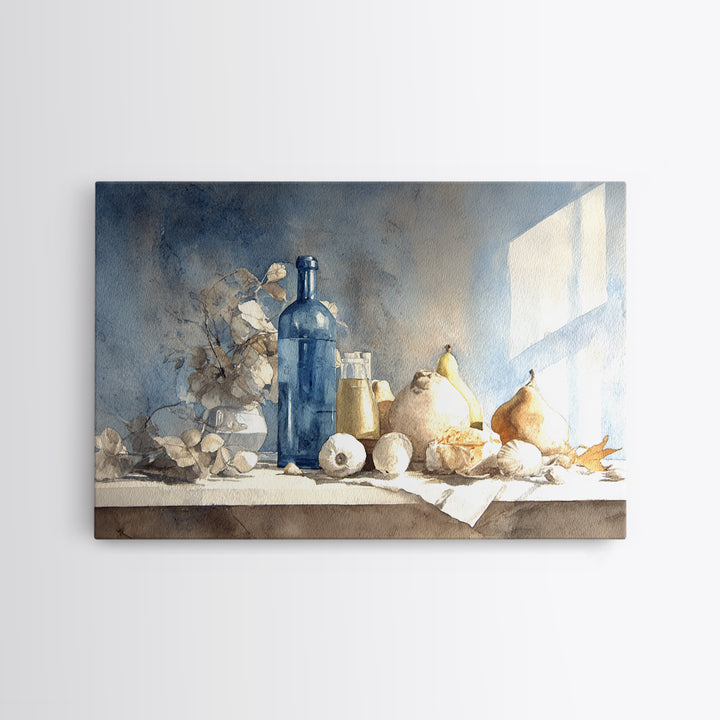 Elegant Oyster and Champagne Still Life Canvas Print, Dining Room Art, Kitchen Decor, Dining Room Decor, Fine Art, Dining, DRA-3x2-11