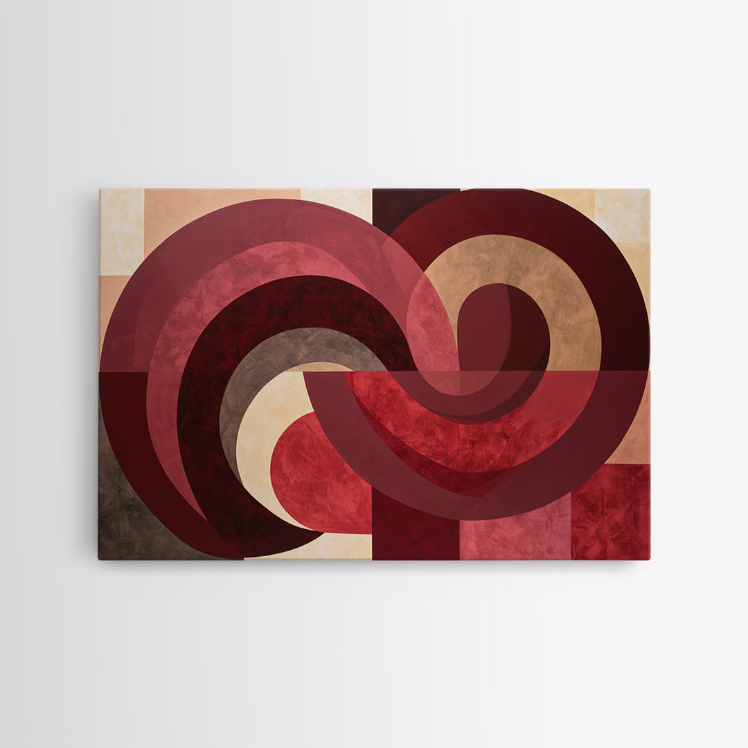 Abstract Red Wine Swirl Canvas Print, Dining Room Art, Print, Dining Room Decor, Abstract Art, Dining, Living Room Decor, DRA-3x2-22
