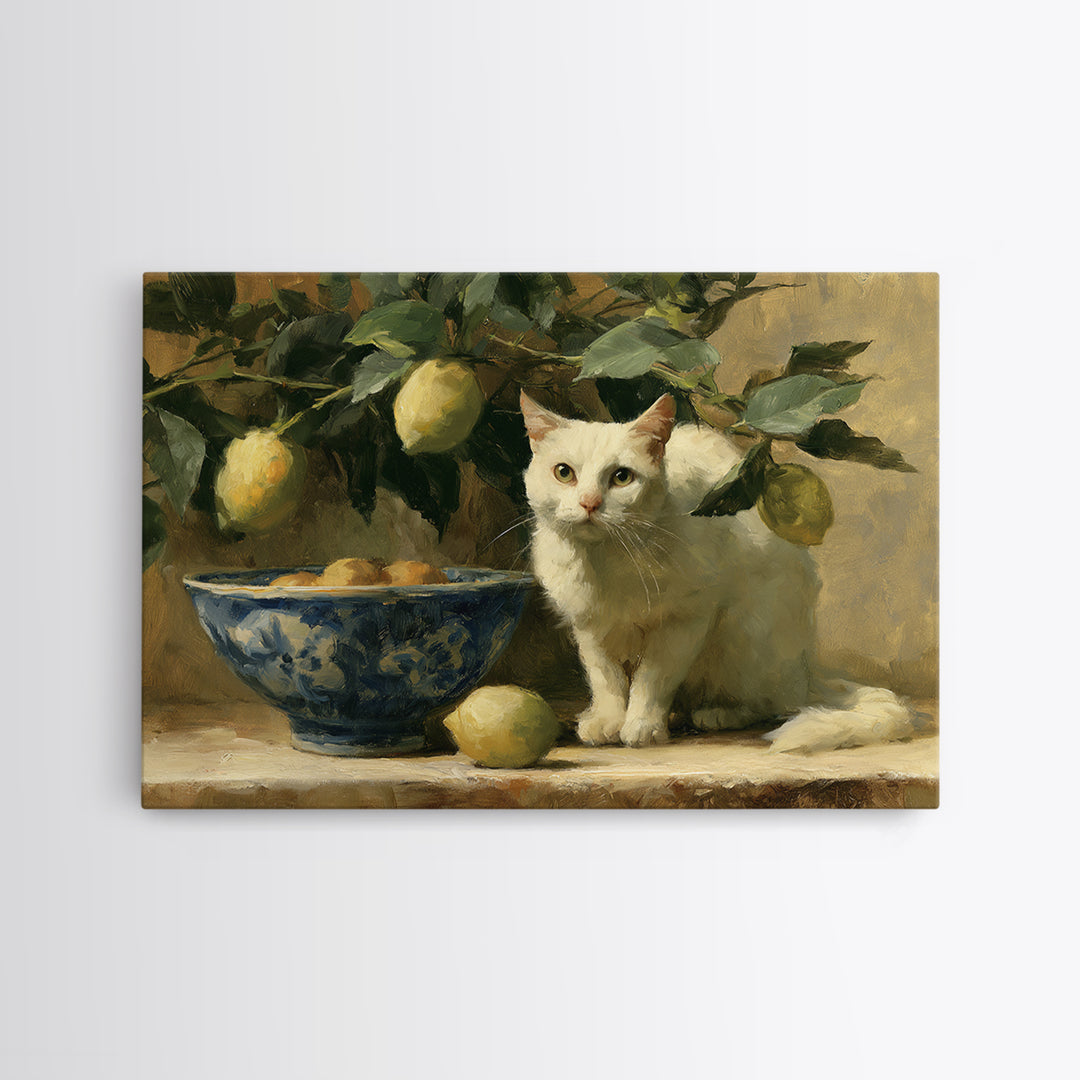 Italian Lemon Branch Canvas Print, Dining Room Art, Printable Art, Dining Room Decor, Watercolor Art, Dining, Coastal Wall Art, DRA-3x2-57
