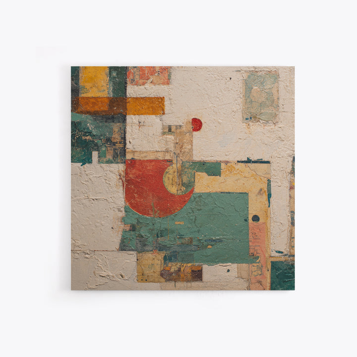 Botanical Collage with Butterflies and Old Paper Canvas Print, Eclectic Art, Living Room Decor, Oil Painting, Eclectic, ECL-1x1-85