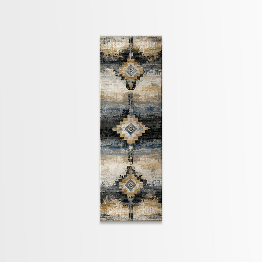 Layered Tapestry Pattern Canvas Print, Eclectic Art, Art, Living Room Decor, Fine Art, Eclectic, Large Wall Art, Boho, ECL-1x3-100