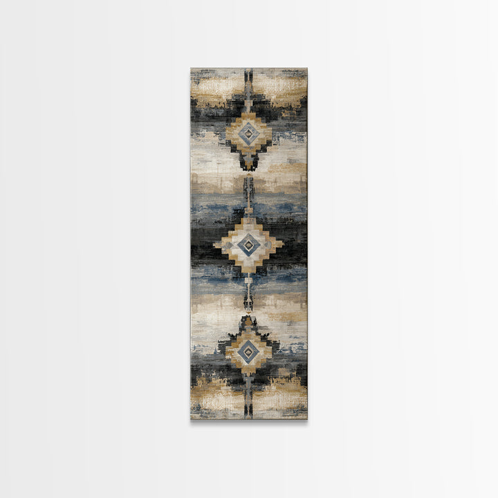 Layered Tapestry Pattern Canvas Print, Eclectic Art, Art, Living Room Decor, Fine Art, Eclectic, Large Wall Art, Boho, ECL-1x3-100