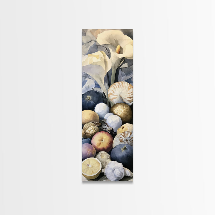 Bold Maximalist Still Life Framed Canvas Print, Eclectic Art, Modern Decor, Living Room Decor, Abstract Art, Eclectic, ECL-1x3-15