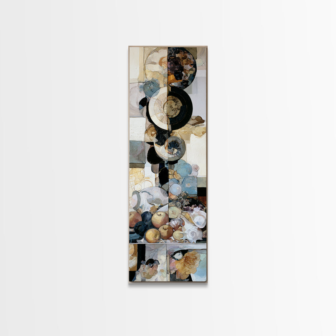 Bold Maximalist Still Life Canvas Print, Eclectic Art, Digital Art, Living Room Decor, Oil Painting, Eclectic, Digital Print, ECL-1x3-63