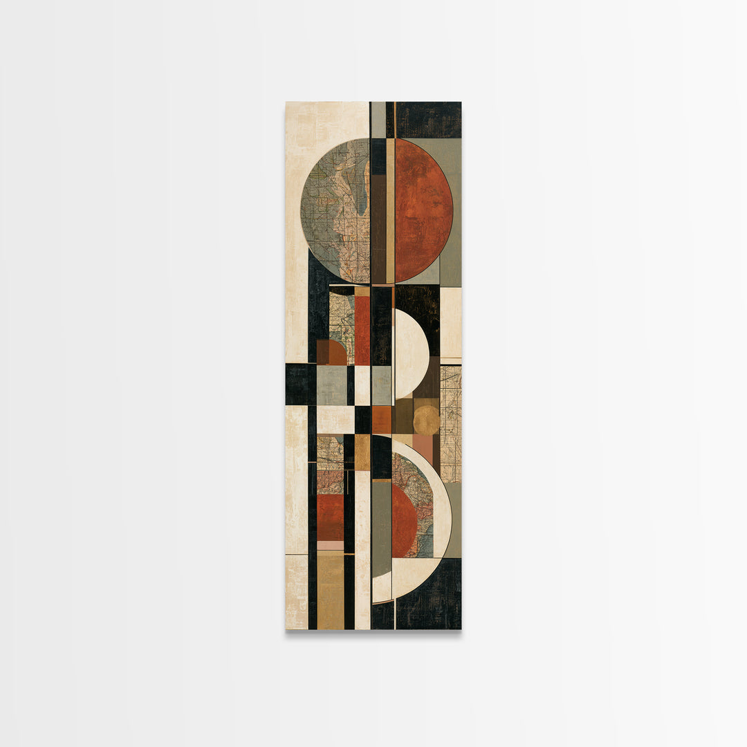 Abstract Shapes Layered Canvas Print, Eclectic Art, Wall Art, Living Room Decor, Abstract Art, Eclectic, Printables, ECL-1x3-88