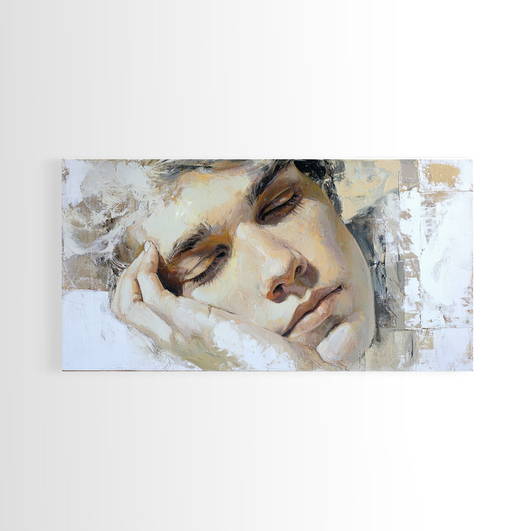 Layered Tapestry Pattern Framed Canvas Print, Eclectic Art, Digital Art, Living Room Decor, Oil Painting, Eclectic, ECL-2x1-60