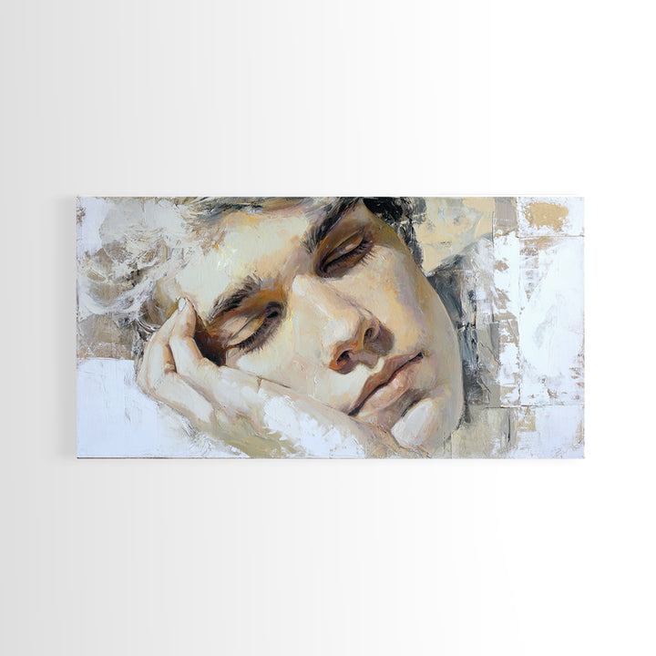 Layered Tapestry Pattern Framed Canvas Print, Eclectic Art, Digital Art, Living Room Decor, Oil Painting, Eclectic, ECL-2x1-60