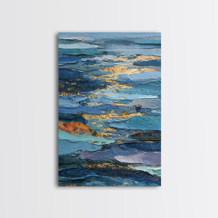 Bold Maximalist Still Life Framed Canvas Print, Eclectic Art, Textured Painting, Living Room Decor, Oil Painting, Eclectic, ECL-2x3-59