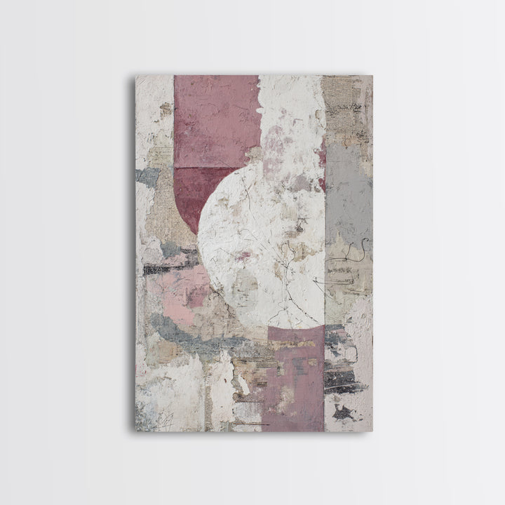 Abstract Shapes Layered Framed Canvas Print, Eclectic Art, Unique Wall Art, Living Room Decor, Abstract Art, Eclectic, ECL-2x3-60