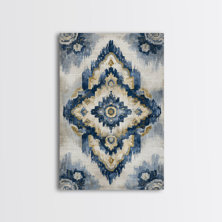 Layered Tapestry Pattern Canvas Print, Eclectic Art, Textured Painting, Living Room Decor, Fine Art, Eclectic, Digital Art, ECL-2x3-96